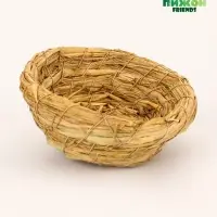 Гнездо для птиц плетёное из соломы, 13,5 х 5 см Гнездо для птиц плетёное из соломы, 13,5 х 5 см