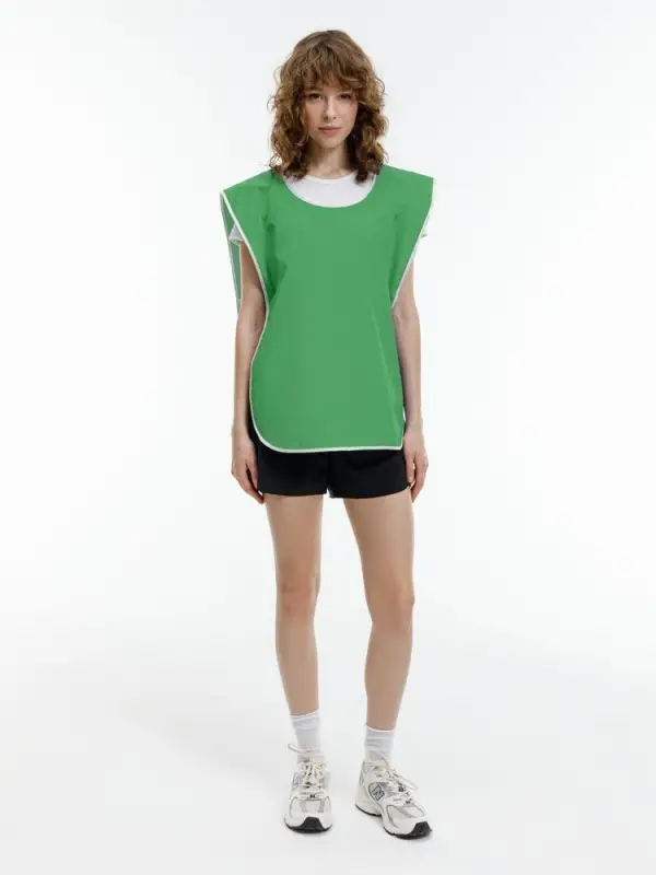 Манишка Member, зеленая с белым