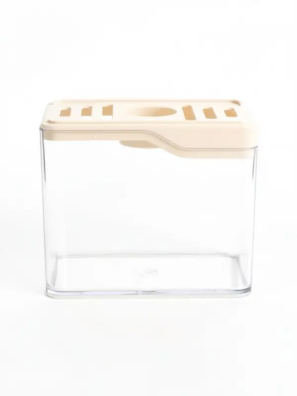 Аквариум настольный, 1.5 л, 12&times;8&times;10 см, бежевый