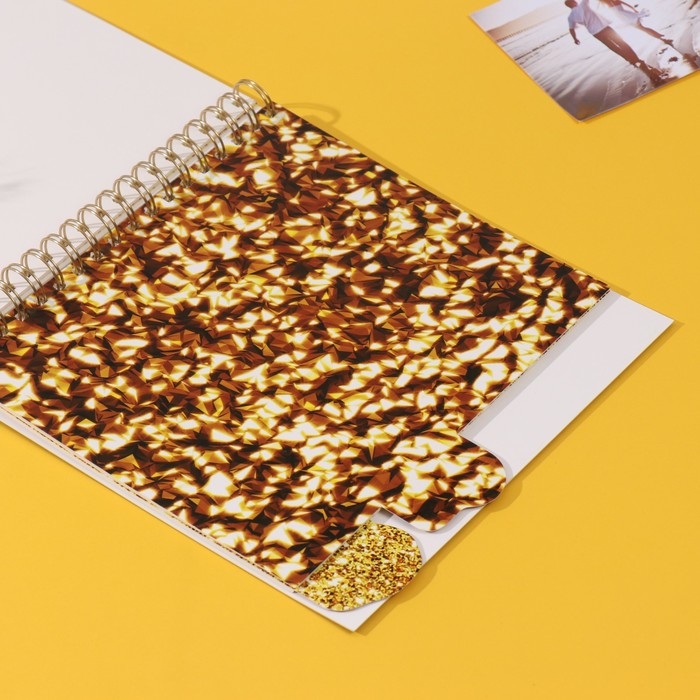 Фотоальбом на спирали 20 листов  Фотоальбом на спирали 20 листов "Моё zoloto" объёмный элемент + 4 вкладки 24х24 см