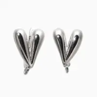 Швензы с английской застежкой "Сердце тренд", цвет серебро (1 пара)