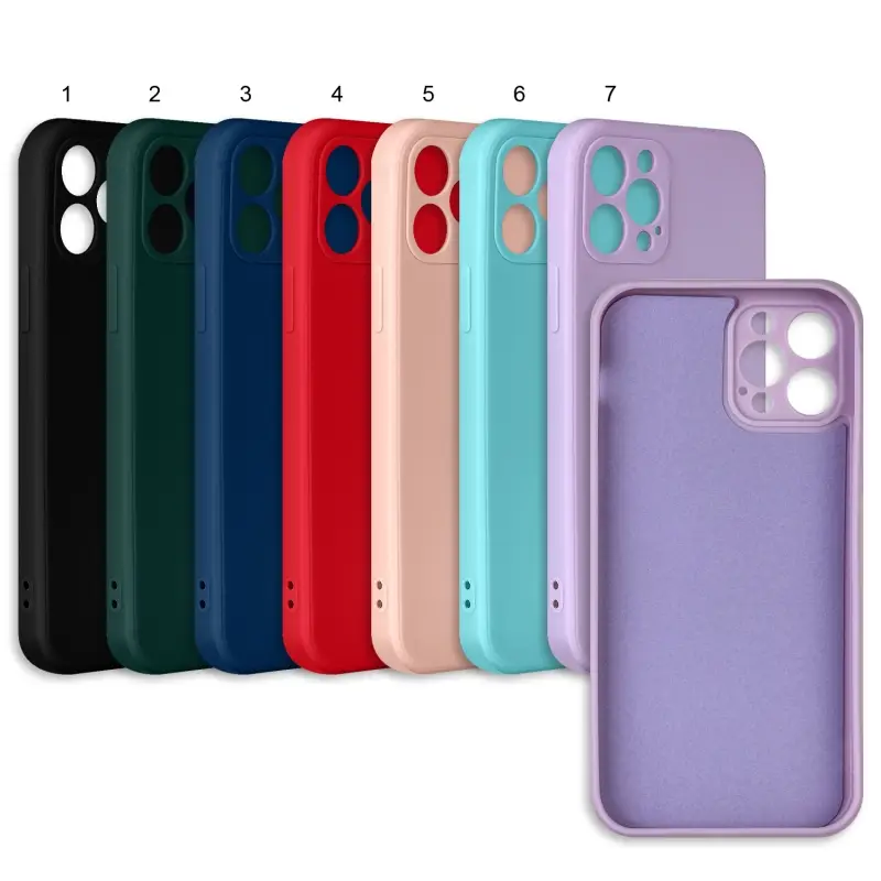 Чехол iPh 12 Pro цветной силикон