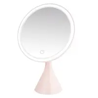 Настольное зеркало для макияжа с подсветкой ML-06 ISA розовое