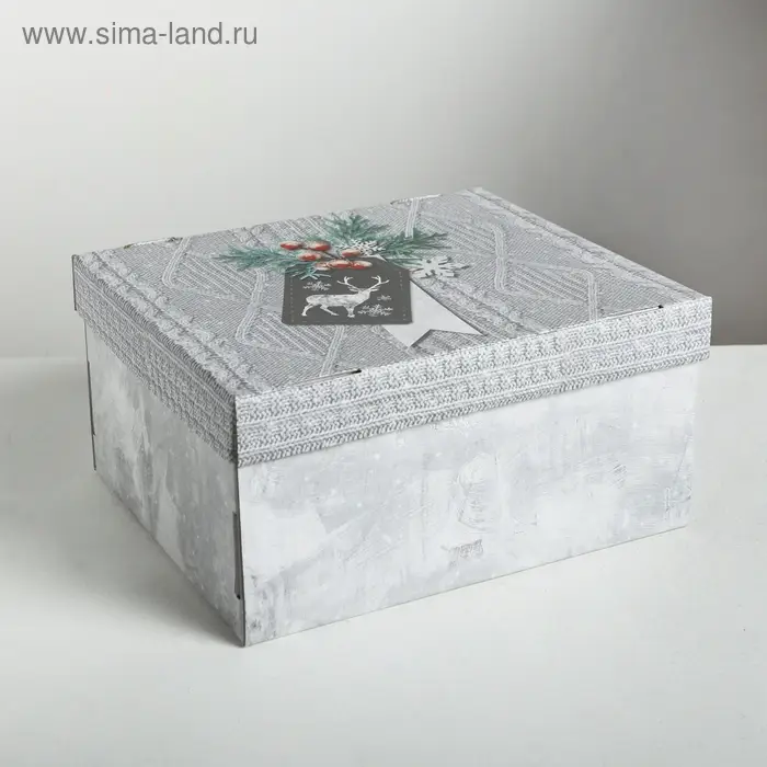 Коробка подарочная новогодняя складная «Уютные мгновения», 31,2 х 25,6 х 16,1 см, Новый год Коробка подарочная новогодняя складная «Уютные мгновения», 31,2 х 25,6 х 16,1 см, Новый год