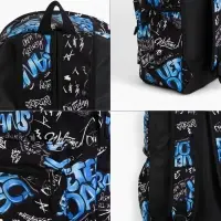 Рюкзак школьный, 3 кармана, 1 отделение, 30&times;13&times;42 см, синий