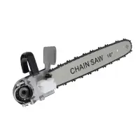 Насадка для УШМ ТУНДРА, цепная пила, 405 мм 16", 59 звеньев, 1.3 мм, шаг 3/8", M10, М14