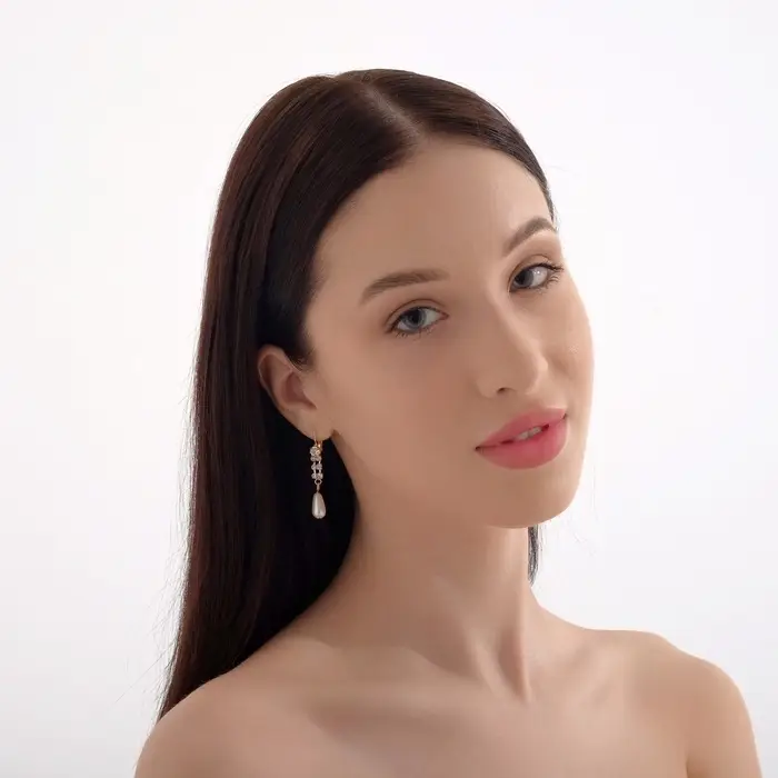 Серьги с жемчугом &laquo;Колосок&raquo;, капля, цвет МИКС