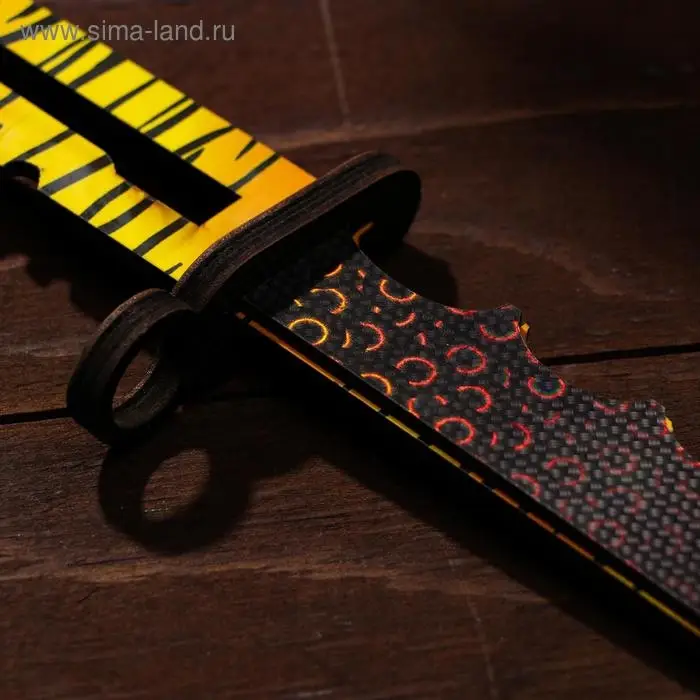 Сувенирное оружие из дерева «Штык нож», жёлтый леопард Сувенирное оружие из дерева «Штык нож», жёлтый леопард