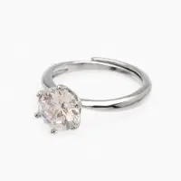 Кольцо «Выбражулька» бриллиант, как у мамы, б-р, белое в серебре