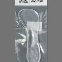 Полустельки для обуви, с супинатором, массажные, силиконовые, 19&times;6.7 см, пара, прозрачные