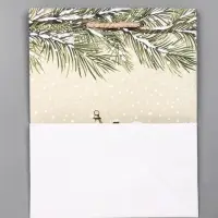 Пакет подарочный новогодний ламинированный, &laquo;Новогодний дом&raquo;, 18&times;10&times;22.3 см