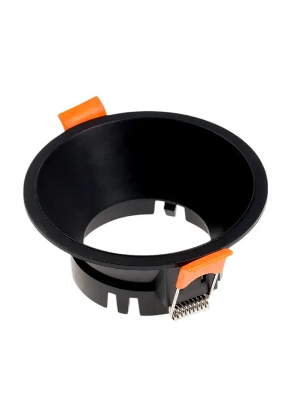 Светильник встраиваемый под лампу MR-16, круглый, пластиковый, чёрный