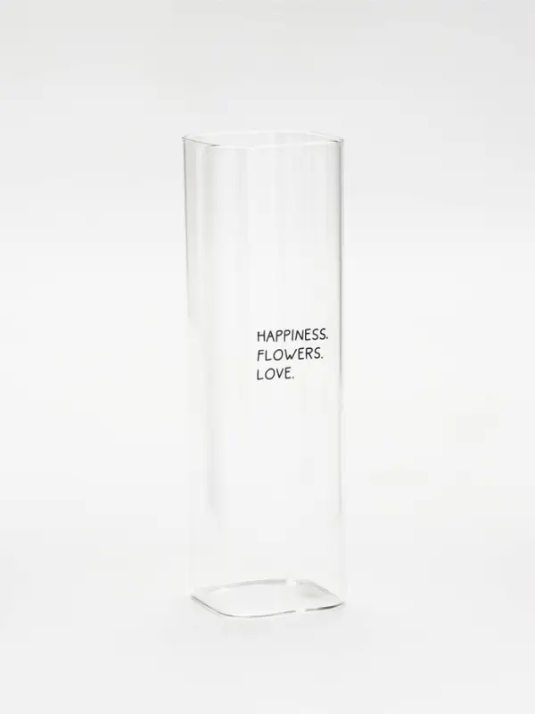 Ваза стеклянная для цветов " Flowers ", 6 х 20 см (530 мл)