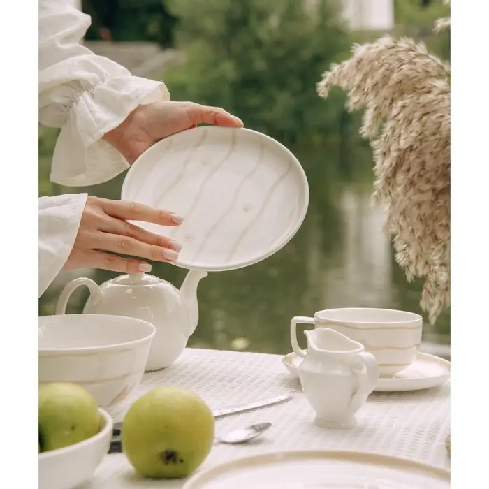 Тарелки SL Home &laquo;Гато&raquo;, d=18.5 см, набор 2 шт., фарфор, белые