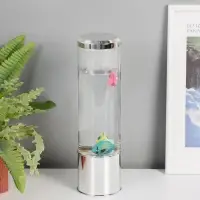 Светильник "Аквариум с рыбками" LED RGB 4,5Вт USB серебро 8,7х8,7х27 см Светильник "Аквариум с рыбками" LED RGB 4,5Вт USB серебро 8,7х8,7х27 см