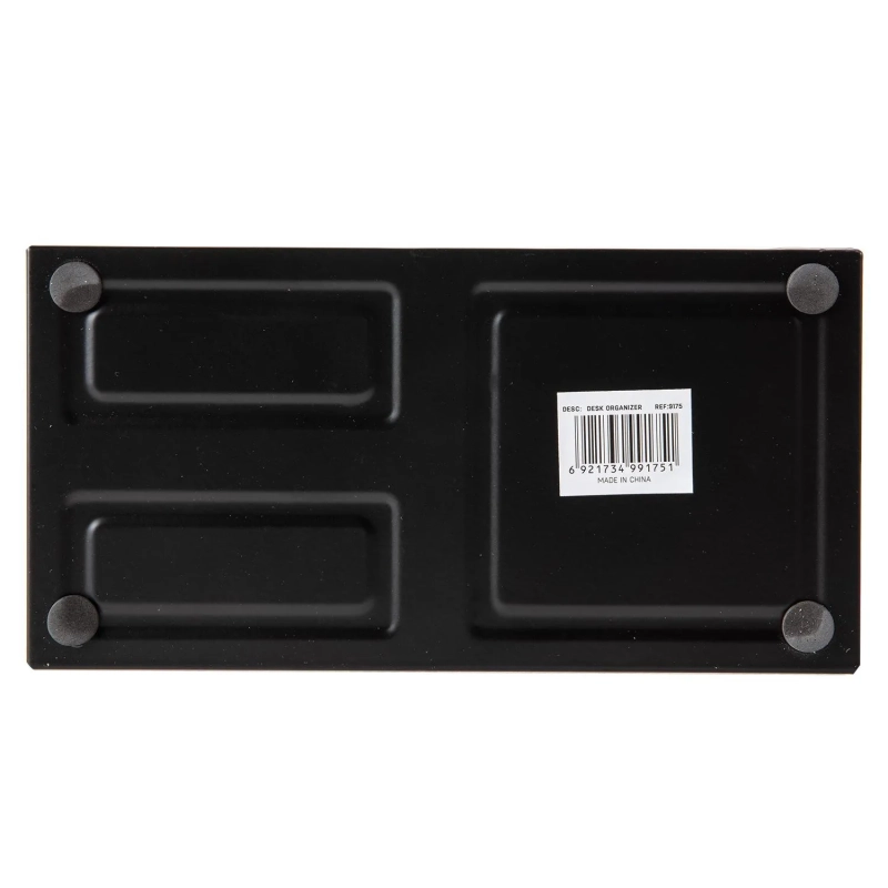 Подставка-органайзер Deli 3отдел 100x205x103 мм металл сетка черная