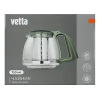 VETTA Чайник заварочный 750мл, ситечко из нержавеющей стали, стекло, полипропилен