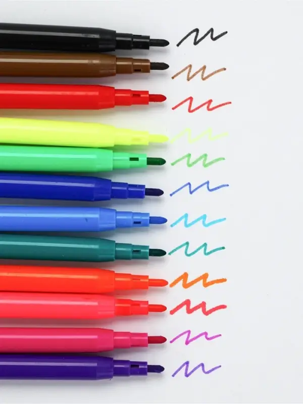 Фломастеры 12 цветов вентилируемый колпачок с европодвесом