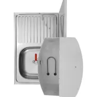 Умывальник "ТермМикс" Тандем, с ЭВН, нержавеющая мойка, 1250 Вт, 17 л, белый