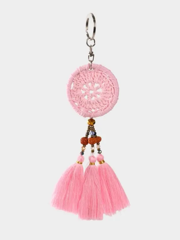 Брелок Брелок "Ловец снов" 19 см, цв. розовый