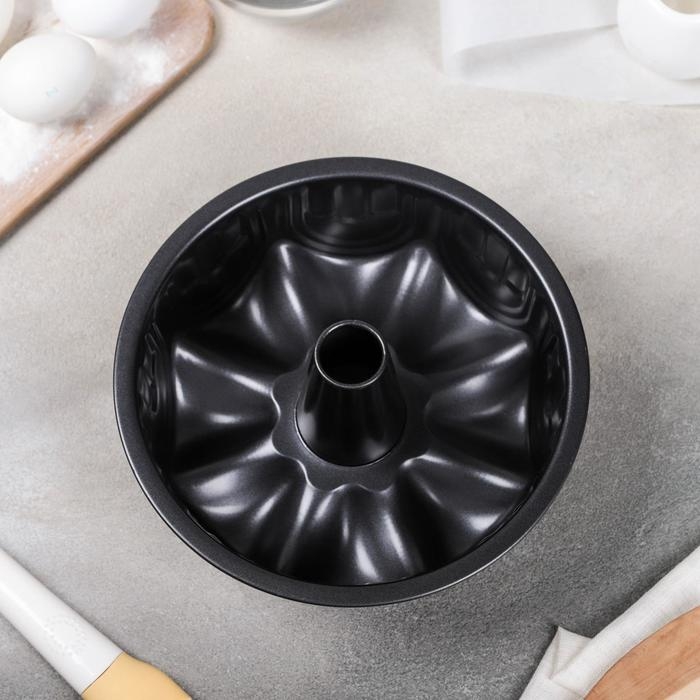 Форма для выпечки «Немецкий кекс. Крепость», 22×7 см, антипригарное покрытие, цвет чёрный Форма для выпечки «Немецкий кекс. Крепость», 22×7 см, антипригарное покрытие, цвет чёрный