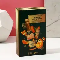 Новогодний подарочный набор косметики &laquo;Аромат праздника&raquo;, гель для душа шампанское 250 мл и крем для рук 30 мл, Чистое счастье