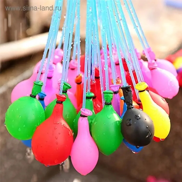 Водяные бомбочки &laquo;Шар&raquo;, 3 насадки, 111 шаров, МИКС