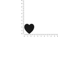 Джибитс из ПВХ &laquo;Сердце&raquo;, черный