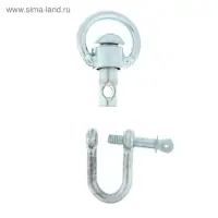 Вертлюг разборный №2 средний (длина-7.5 см, ширина-3.5 см), фасовка 4 шт.