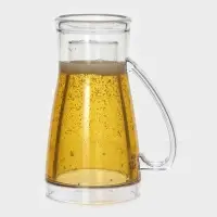 Кружка для пива охлаждающая, 420 мл, пластик, прозрачная