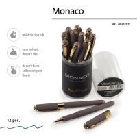 Ручка шариковая неавтомат. MONACO серый корп,0,5мм,син,манж20-0125/11