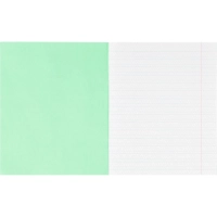 Тетрадь в зеленом офсете 12 л., частая косая линия, штука,100% белизна