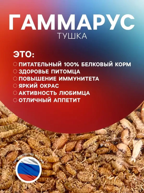 Корм для рыб и черепах &laquo;Пижон&raquo; гаммарус тушка, 100 г