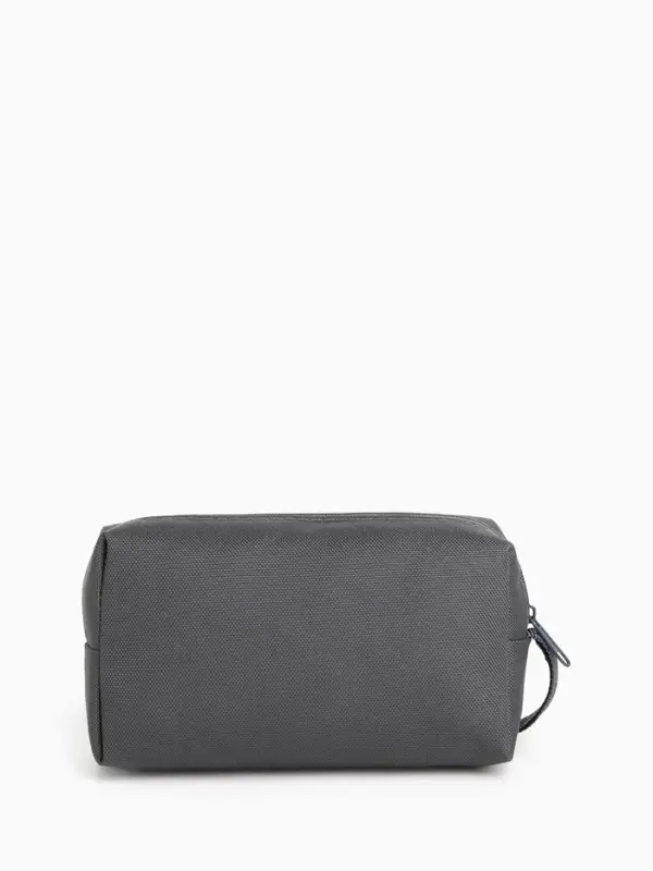 Косметичка дорожная на молнии, маленькая, с ручкой, серая