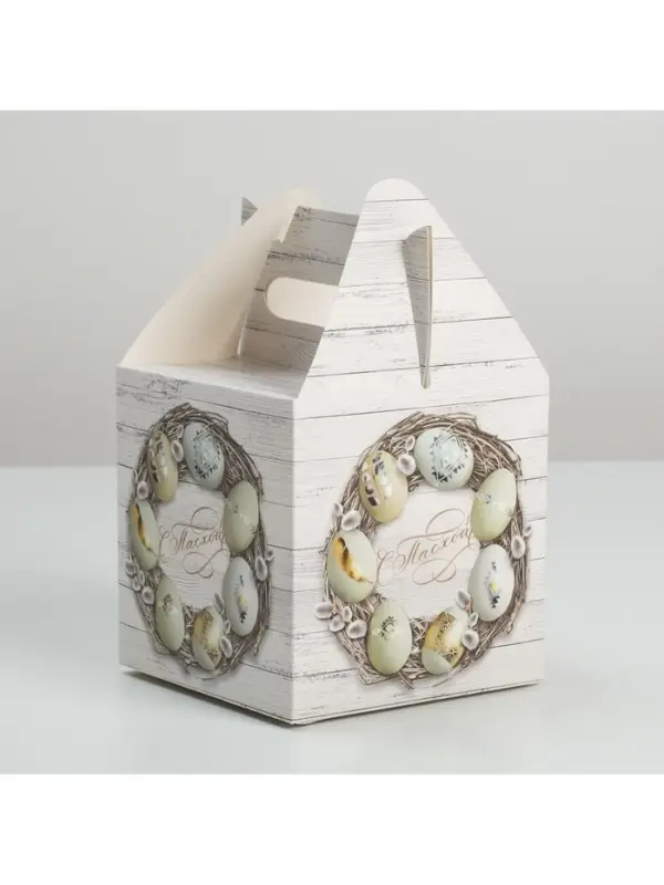 Коробка кондитерская складная, упаковка &laquo;С Пасхой&raquo;, 14&times;14&times;14 см