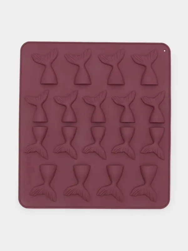 Форма для шоколада Доляна &laquo;Хвост&raquo;, силикон, 25&times;22.5&times;0.4 см, 18 ячеек (5.3&times;4 см), МИКС