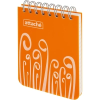 Блокнот А7,пласт обл,80л, ATTACHE FANTASY,оранж