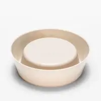 Миска &laquo;Мур-мяу&raquo; для кошек 0.3 л, 14.5&times;14.5&times;4 см, светло-бежевый