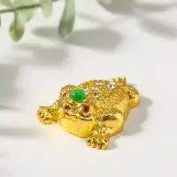 Нэцкэ металл "Денежная жаба с монетой" золото набор 6 шт 4х5,4х2 см