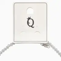 Чокер из бисера &laquo;Хрусталь&raquo;, белый в серебре, 36 см + 5 см доп, цепочка