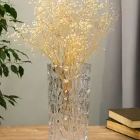 Ваза для цветов &laquo;Эдисон&raquo;, лучики, 29&times;12 см, стекло, прозрачная