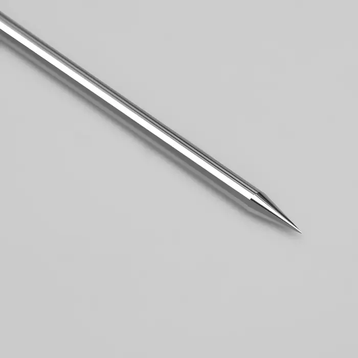 Игла косметологическая, двусторонняя, с петлёй, 12(±0.5) см, серебристая