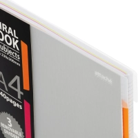 Бизнес-тетрадь 140л,кл,А4,SPIRAL BOOK Серый,евроспир,обл.пласт,раздел.84103