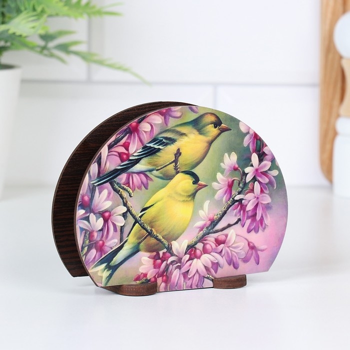 Салфетница Салфетница "Весенние птички", 13х10х5 см