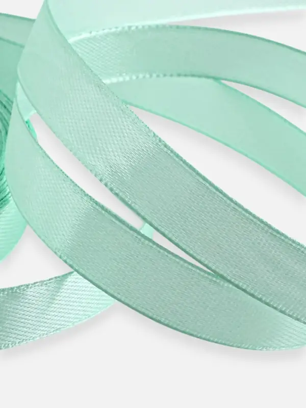 Лента атласная, 12 мм, 23±1 м, нежно-мятная №181 Лента атласная, 12 мм, 23±1 м, нежно-мятная №181
