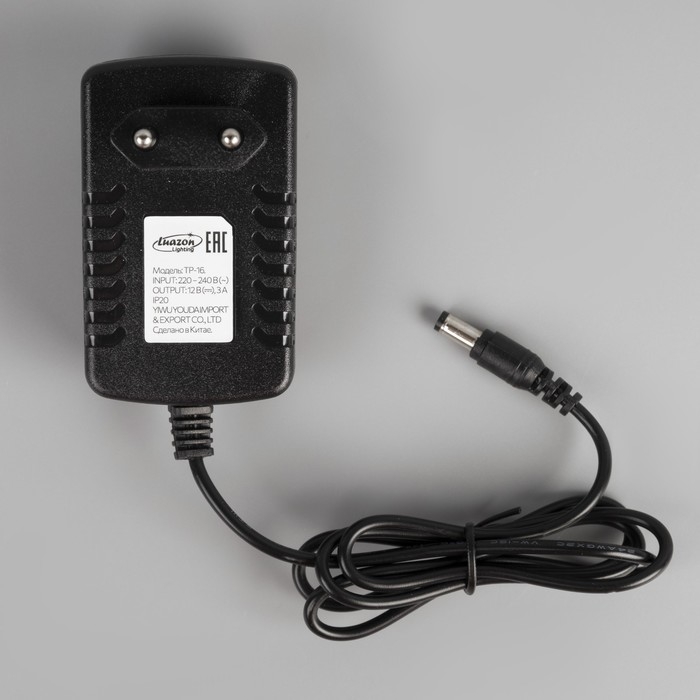Блок питания Luazon Lighting для светодиодной ленты 12 В, 36 Вт, IP20 Блок питания Luazon Lighting для светодиодной ленты 12 В, 36 Вт, IP20
