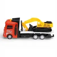 Машина пласт. "Автоперевозчик", 20 см, свет-звук, инерц., подв. дет., экскаватор в компл. 2054256-R