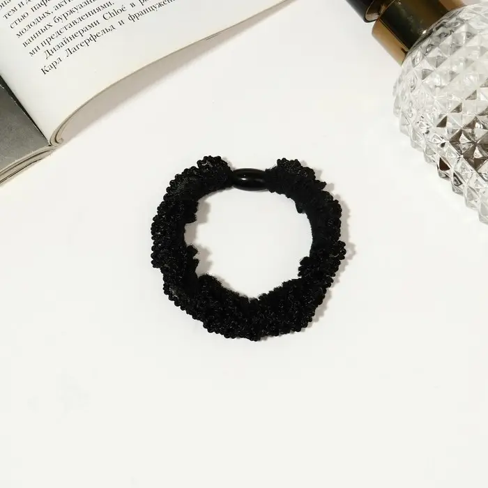 Резинка для волос Резинка для волос "Лиора" объем, 6 см, чёрный