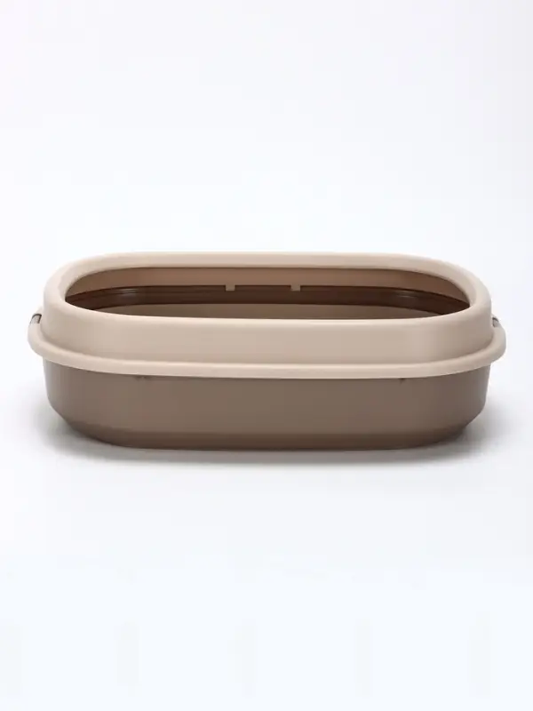 Лоток для кошек &laquo;Фур-Мур&raquo;, 48&times;35.5 см, с сеткой и бортом, покрытие софт-тач, цвет капучино