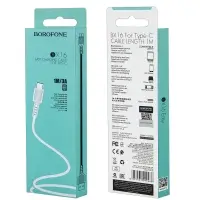 Кабель BX16 USB Type-C 1M Borofone белый